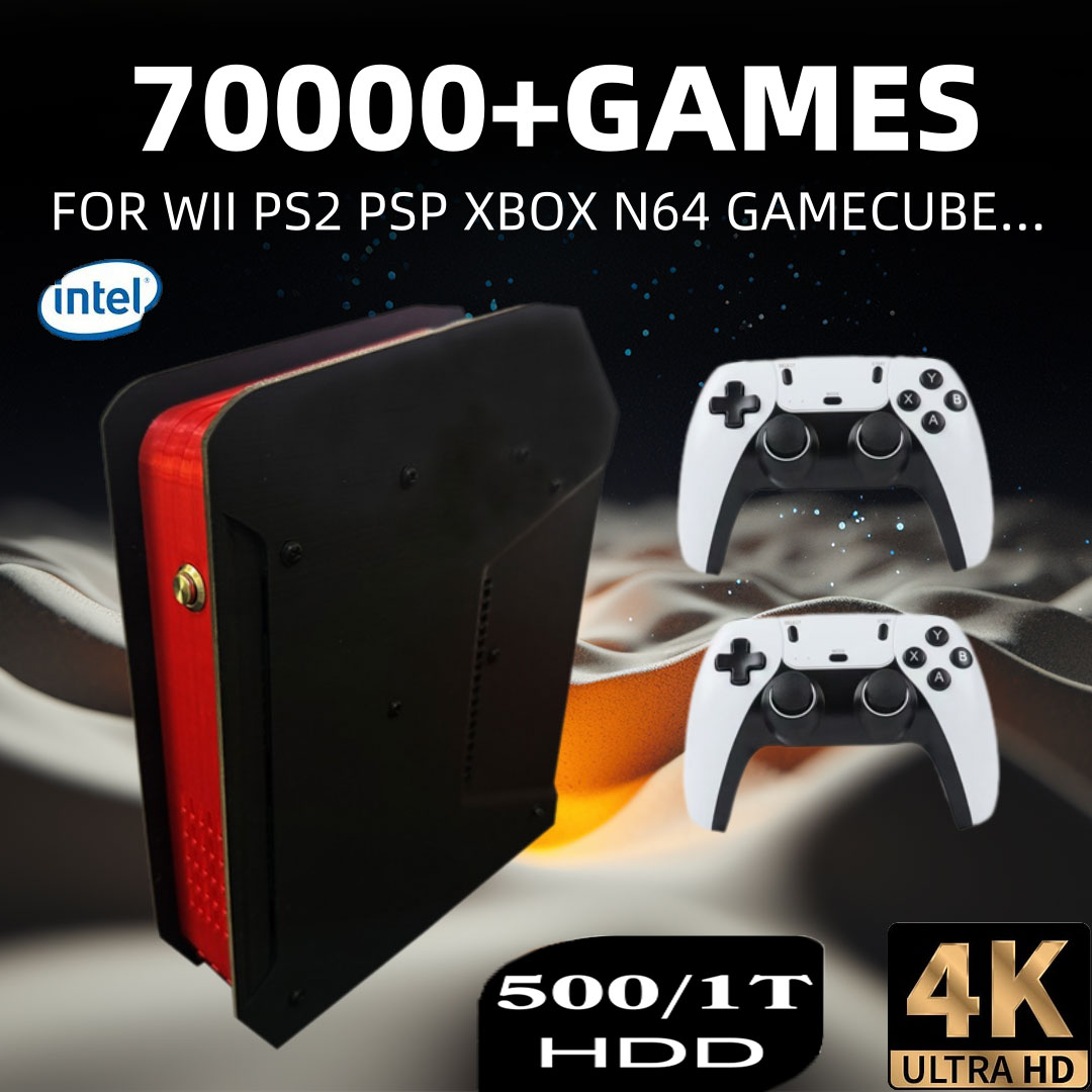 Retro Gaming Table - PS2/PSP/WII/N64/DC/SS 용 1T 듀얼 시스템 및