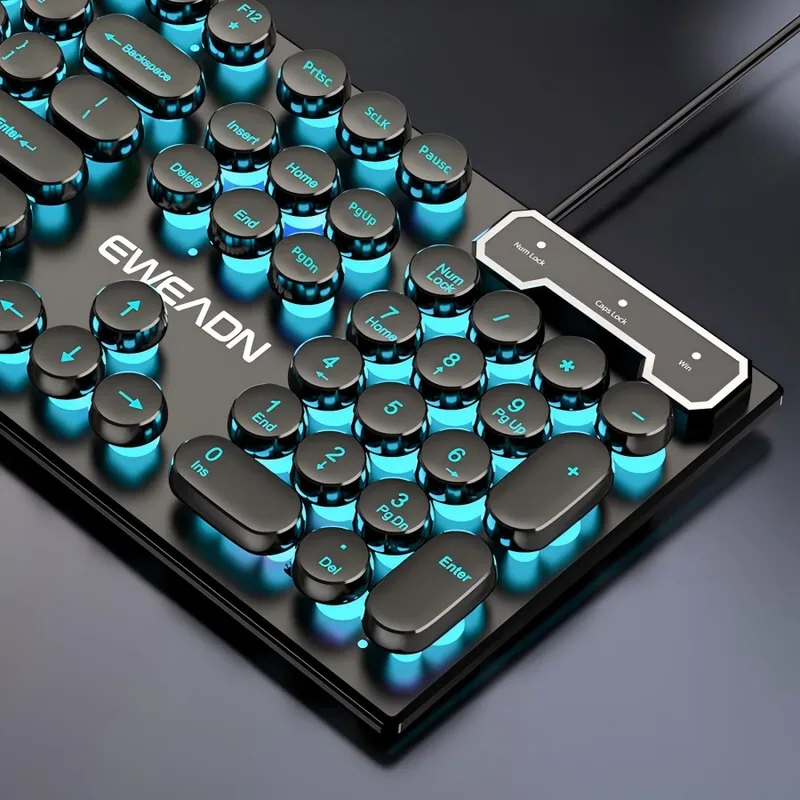 레트로 펑크 기계식 느낌 키보드 마우스 세트 유선 무선 - Retro Gaming Laptop 리뷰 및 가격
