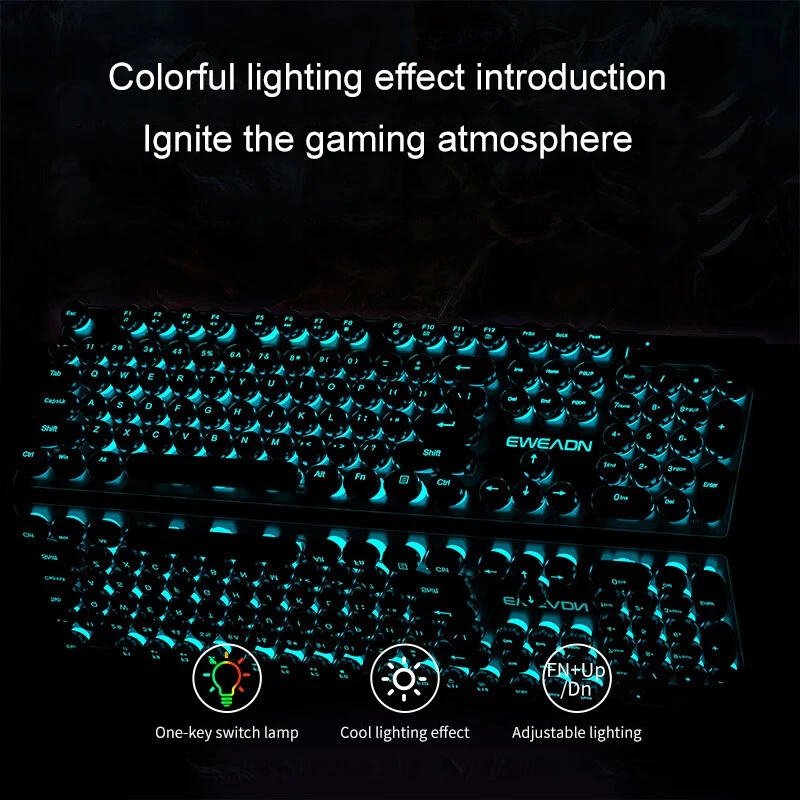 레트로 펑크 기계식 느낌 키보드 마우스 세트 유선 무선 - Retro Gaming Laptop 리뷰 및 가격