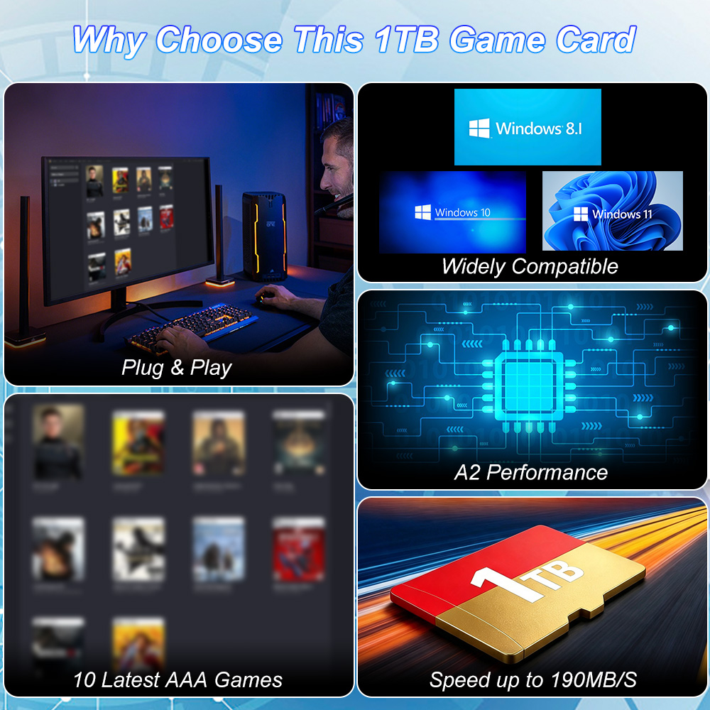 JMachen 1TB 게임 TF 카드, 최신 AAA P - Retro Gaming For Windows 리뷰 및 가격