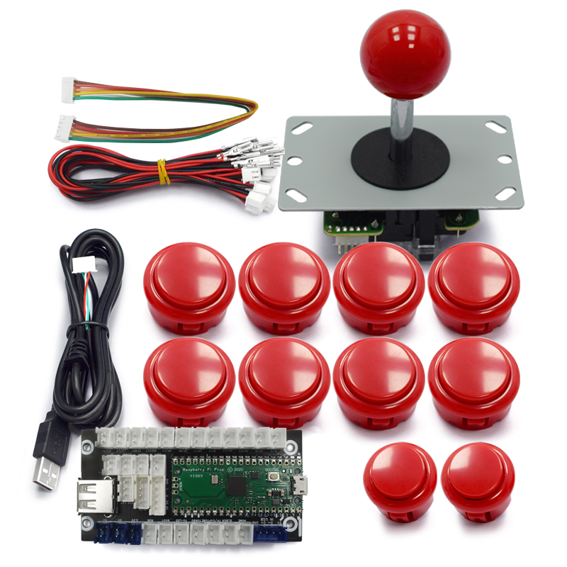 복사 Sanwa 아케이드 게임 Diy 키트 8 웨이 조 - Retro Gaming With Raspberry Pi 리뷰 및 가격