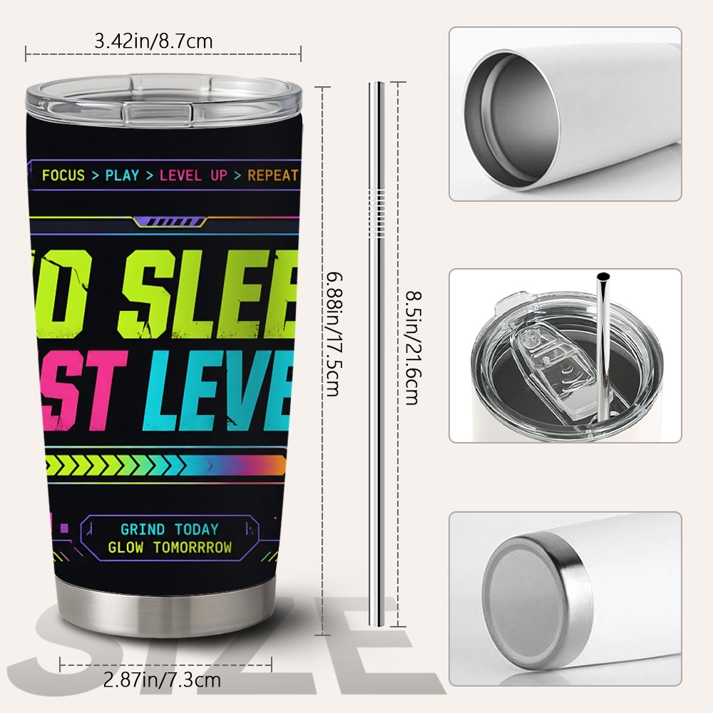 레트로 픽셀 게임 디자인 진공 보온병 20oz 스테인리 - Retro Gaming Shops 리뷰 및 가격