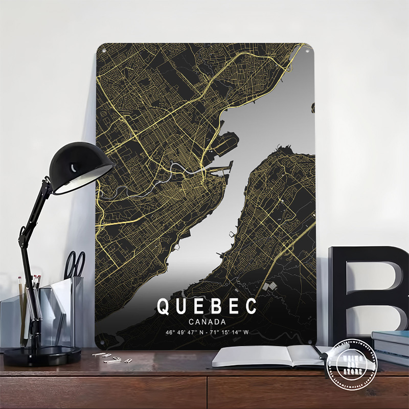 퀘벡 실버 시티 지도 인쇄 포스터 맞춤형 레트로 벽 예 - Retro Gaming Quebec 리뷰 및 가격